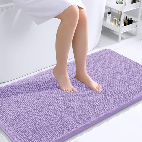 OLANLY Bathroom Runner Rugs 40x24, Extra Soft Absorbent Chenille Bath Rugs by OLANLY