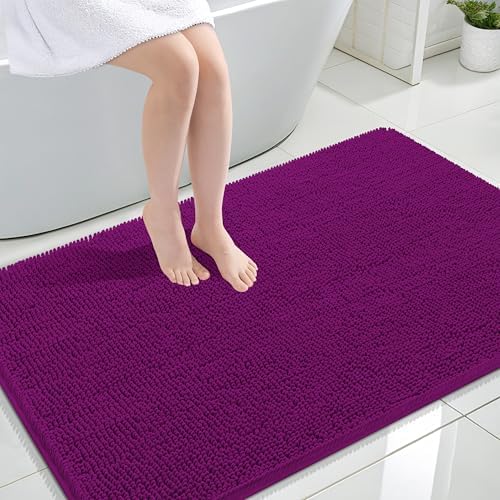 OLANLY Large Bathroom Rugs 44x32, Extra Soft Absorbent Chenille Bath Rugs by OLANLY