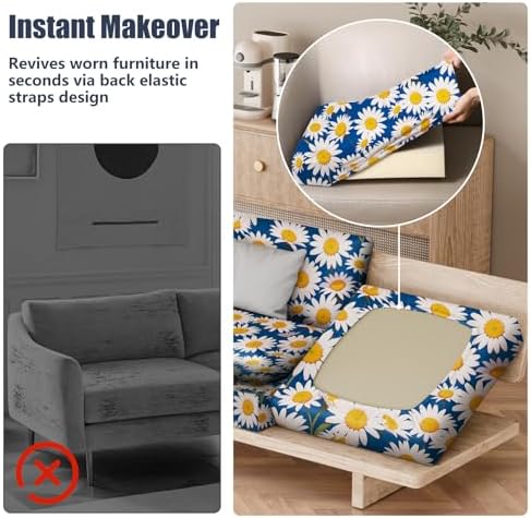 8Pcs Outdoor Cushion Covers, Stretch Patio Furniture Couch Chair Slipcovers - Image 5