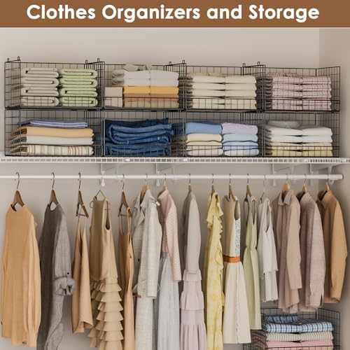 Yociyoga 3-Tier Stackable Closet Organizers and Storage Shelves, Foldable Closet Shelf Organizer, Stackable Storage Bins Drawers for Closet Organizer System, Black(Patent No. 30022416) - Image 6