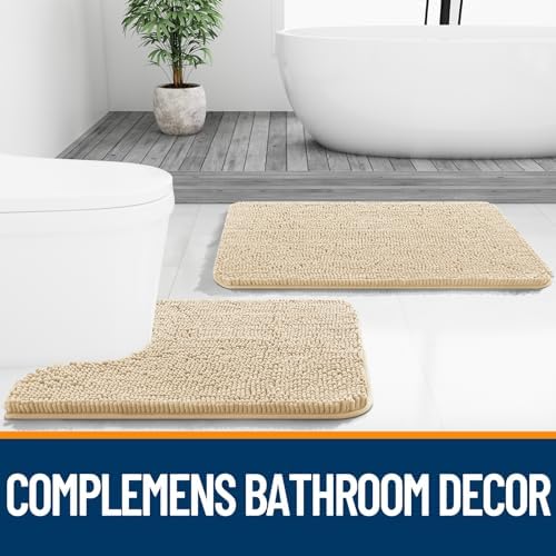 OLANLY Large Bathroom Rugs 40x32, Extra Soft Absorbent Chenille Bath Rugs - Image 7