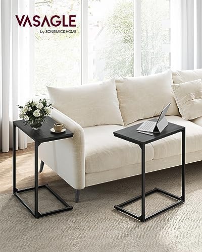 VASAGLE C Shape End Table for Couch or Sofa, Industrial Small Side Table - Image 2