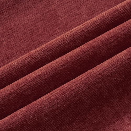 MIULEE Wine Red Chenille Couch Throw Pillow Covers, 18x18 - Image 2