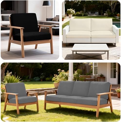 4 Pcs Outdoor Cushion Covers, Patio Sofa Cushion Covers Replacement - Image 5