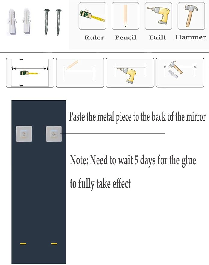 Frameless Door Mirrors Wall Mirror Full Length Body Mirror for Wall Mounted Bedroom Closet Wardrobe Long Size Mirror - Image 6