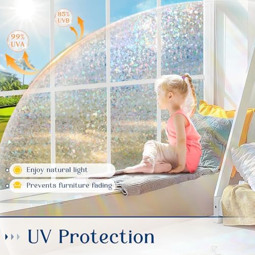 Haton Window Privacy Film, Rainbow Film, 17.5" x 78.7" - Image 3