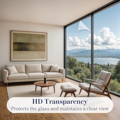 Qualsen Window Security Film and Safety Premium 4 Mil Clear 11.8'' x 78.7'' - Image 4