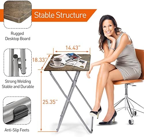 Garden 4 you TV Tray Table TV Dinner Tray Set of 2,Eating Trays (3D,2PCS) - Image 3