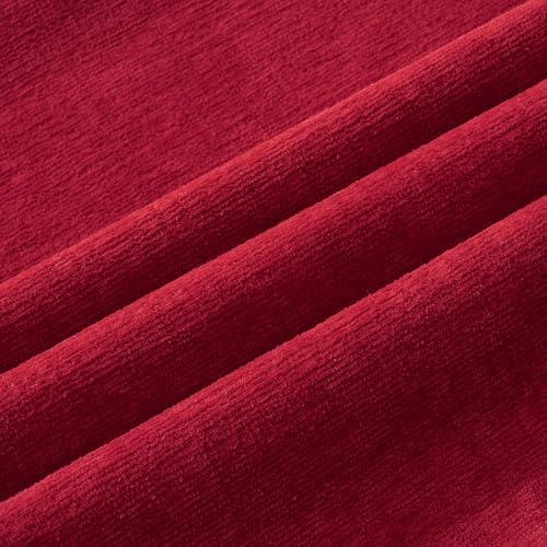 MIULEE Red Chenille Couch Lumbar Throw Pillow Covers, 12x20 - Image 2