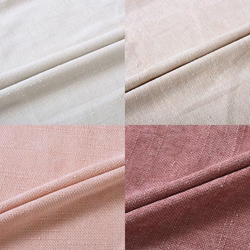 Set of 4 Soft Textured Decorative Throw Pillow Covers 12X20 Inch Cozy Farmhouse Cushion Cover Square Accent Pillow Cases for Bed Couch Sofa Living Room, White Beige Pink - Image 6