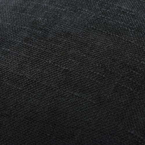 Set of 4 Soft Textured Decorative Throw Pillow Covers 24x24 Inch Cozy Farmhouse Cushion Cover Square Accent Pillow Cases for Bed Couch Sofa Living Room, Black - Image 4