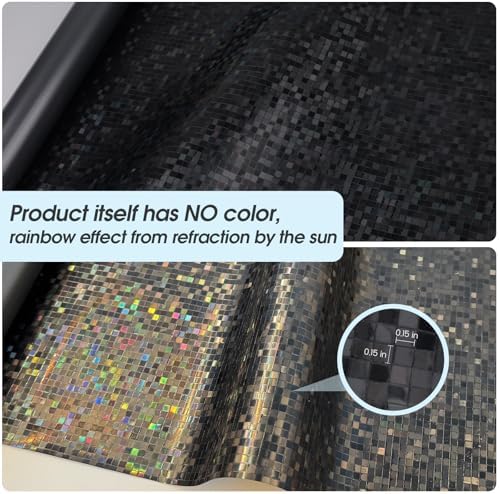 KESPEN Mosaic Rainbow Stained Window Privacy Film, Blackout, 17.5In X 6.5Ft - Image 4