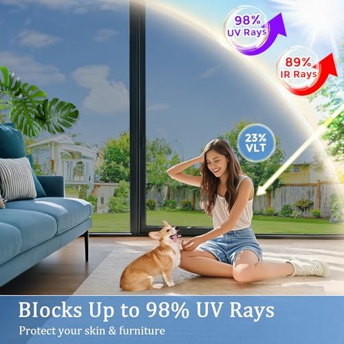 Coavas One Way Privacy Window Film with 3 Tools, Sliver 35.4"x 78.7" - Image 3