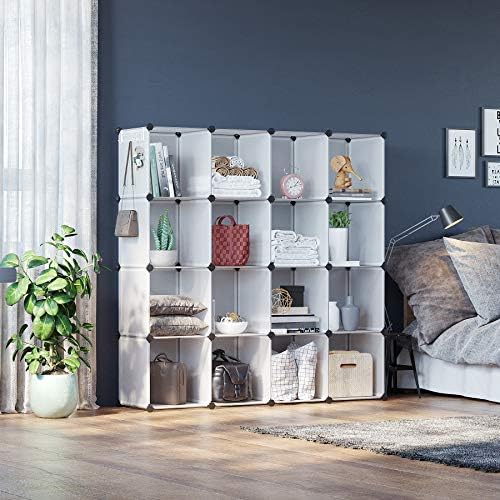 C&AHOME 16 Cube Storage Organizer Cube Shelves Units Storage Cubes, White - Image 4