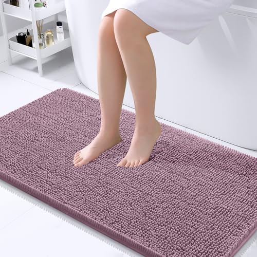OLANLY Bathroom Runner Rugs 40x24, Extra Soft Absorbent Chenille Bath Rugs by OLANLY