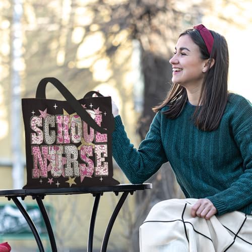 Nurse Canvas Tote Bag, Nurse Appreciation Gifts, Nursing School Gift Reusable Shopping Grocery Bags - Image 3