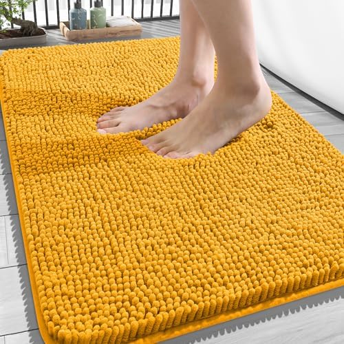 OLANLY Bathroom Rugs 34x21, Extra Soft Absorbent Chenille Bath Rugs by OLANLY