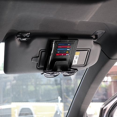 Londo Leather Car Visor Organizer – Stylish & Functional Storage for Sunglasses, Cards, and Essentials - Image 4
