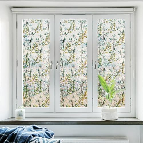 Donox Window Privacy Film, 3D Decorative Window Vinyl Decorative Stained Glass Window Film, Anti-UV Sun Blocker Heat Control for Home, 17.5 Inch x 13.1 Feet (with Installation Tool) - Image 2