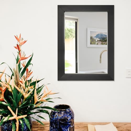 Ruomeng Wall Mirror Rectangle Decorative Mirror 12x16 Inch, Black - Image 2