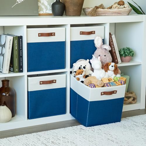 OrganiHaus 12x12 Cube Storage Bins, Set of 4 - Fabric Storage Cubes - Image 3