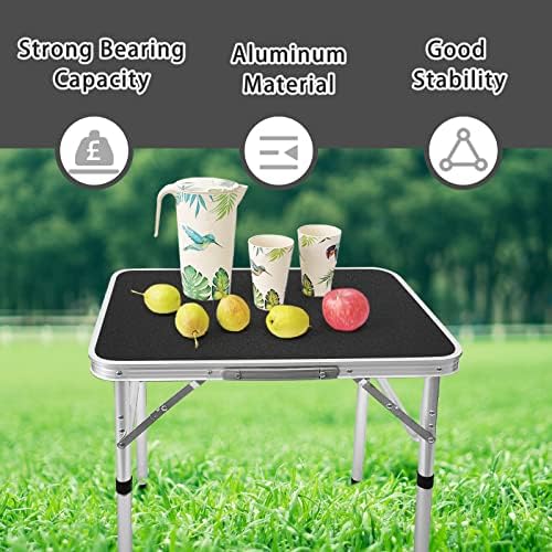 Camp Field Small Folding Camping Table, Adjustable Height, Lightweight - Image 6