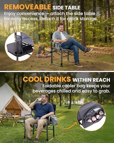 KingCamp XXL Heavy Duty Camping Directors Chair 550lbs Outdoor Camp Chairs - Image 5