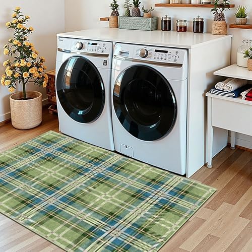 Plaid Outdoor Rug - 28"x43" Front Door Mat Indoor Outside Entrance - Image 6