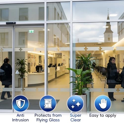 DUOFIRE Security Safety Shatterproof Window Film 8 Mil Clear 35.4x78.7in - Image 5