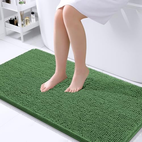 OLANLY Bathroom Runner Rugs 44x24, Extra Soft Absorbent Chenille Bath Rugs by OLANLY
