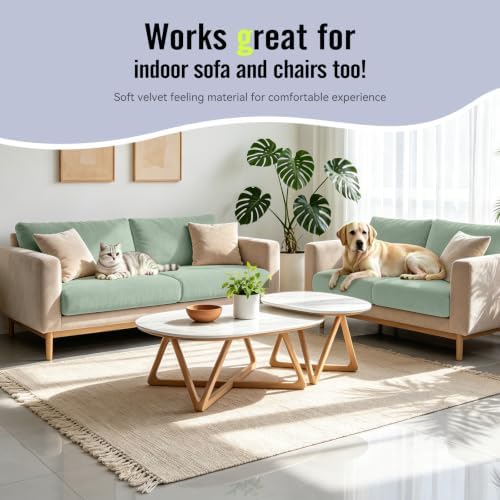 8Pcs Outdoor Cushion Covers, Stretch Patio Furniture Couch Chair Slipcovers - Image 4