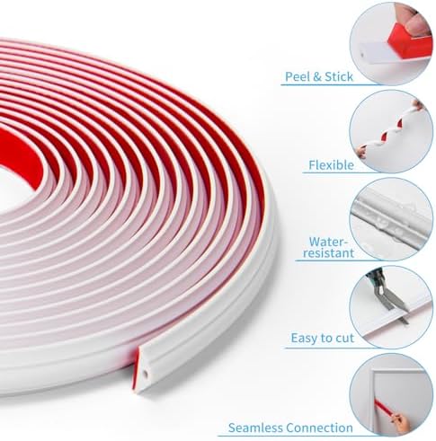 Art3d 30 ft Flexible Peel and Stick Crown Molding Trim, Wall Decor, White - Image 5