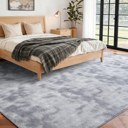7x10 Large Tie-dye Grey Area Rug Non-Slip Washable for Living Room Bedroom - Image 2