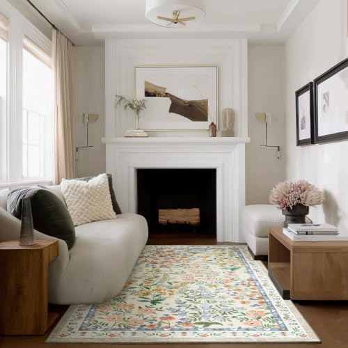 3x5 Washable Area Rugs for Entryway: Small Throw Rugs Stain Resistant Non Slip Low Pile Soft Faux Wool Lightweight Entry Rug for Bedroom Living Room Kitchen Laundry Room Bathroom Front Door Indoor - Image 6