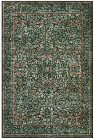 Rugxara Green Floral Area Rugs 5x7 Washable Rug for Living Room Bedroom - Image 6