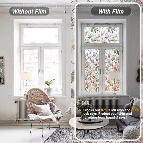 Ranzdn Window Privacy Film, Stained Glass Static Cling, 35.4" x 78.7" - Image 2