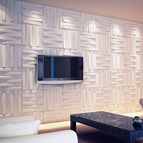 Art3d 19.7"x19.7" (Pack of 12) Wall Panel 3D Rectangle, White - Image 4