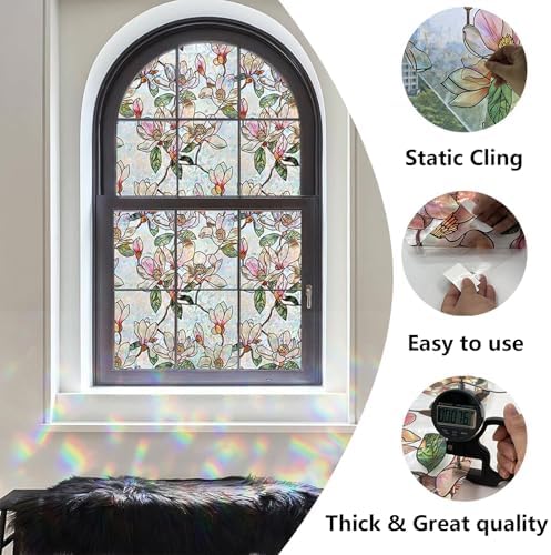 Window Privacy Film, Stained Glass Rainbow Stickers 23.6"x78.7" - Image 5