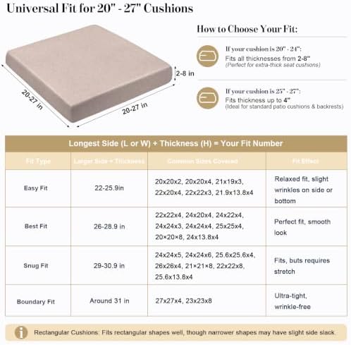 12Pcs Patio Cushion Covers Stretch Outdoor Furniture Protector Slipcovers - Image 3