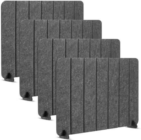 4 Pack Desk Privacy Panels Freestanding Cubicle Divider Board by Unknown
