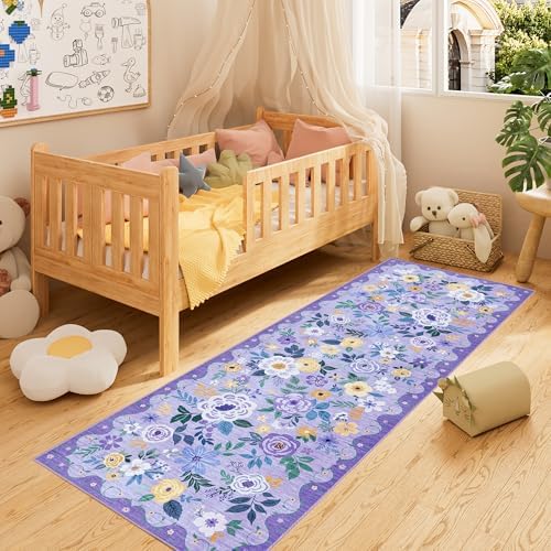DUKINO 2x6 Runner Rug for Hallway, Washable Kitchen Rugs Non Slip, Purple - Image 4