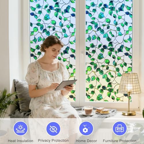 SOMWISE Window Privacy Film Day & Night,Heat Blocking Anti-UV Energy Saving - Image 6