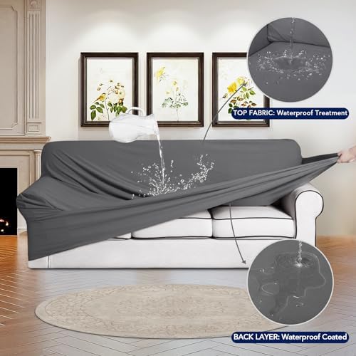 PureFit Waterproof Oversized Couch Cover Slipcovers for Couches and Sofas - Image 3