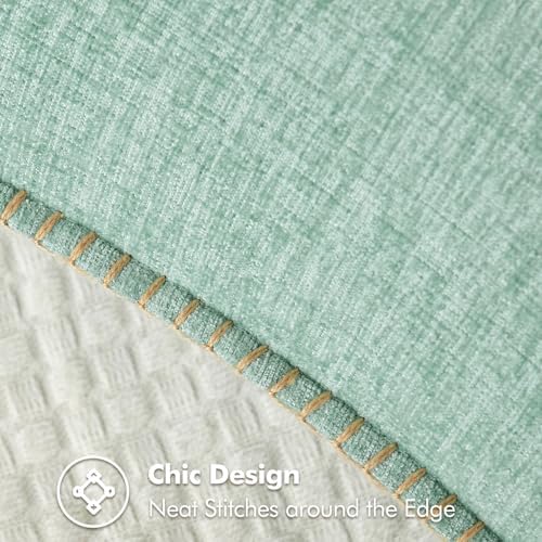 MIULEE Decorative Couch Throw Pillow Covers 18x18 Inch Aqua Green 2 Pack - Image 2