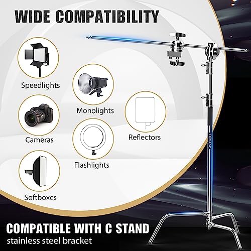 LOMTAP C Stand with Boom Arm, 10.8ft/330cm Heavy Duty Light Stand - Image 5