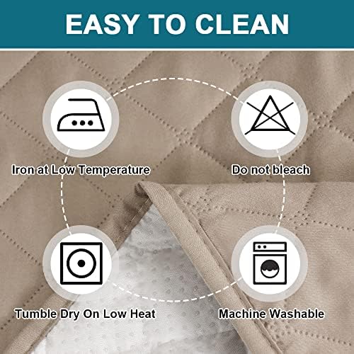 Turquoize 100% Waterproof Couch Covers for 3 Cushion Sofa Pet Friendly Cover for Dogs Washable Couch Protector Triple Non-Slip Furniture Cover for Pets, Kids (Sofa 70", Khaki) - Image 6