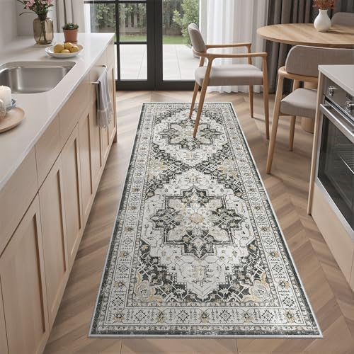 Madane Hallway Runner Rug 2x5 Washable Entry Rugs Non-Slip, Black - Image 3