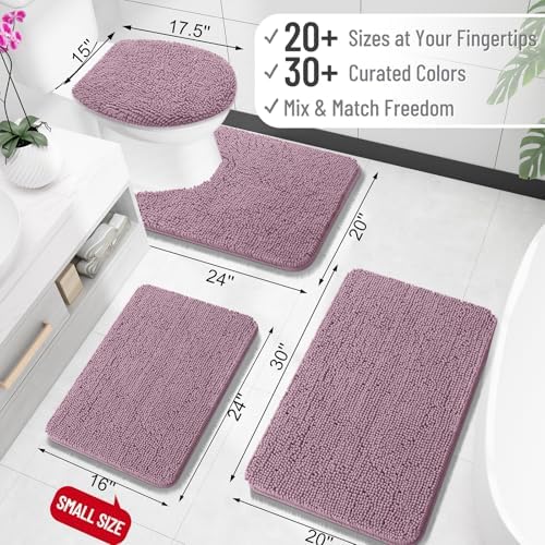 OLANLY Bathroom Rugs 35x24, Extra Soft Absorbent Chenille Bath Rugs - Image 2