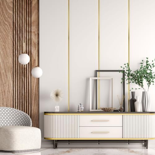 0.39in x 20Ft Peel and Stick Wall Molding Trim Matte Gold - Image 3
