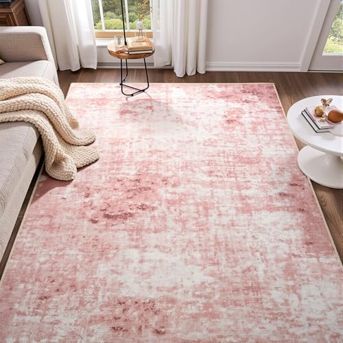 Modern Abstract 3x5 Rug, Non Slip Entryway Rug, Soft Machine Washable Rugs by Enqinar